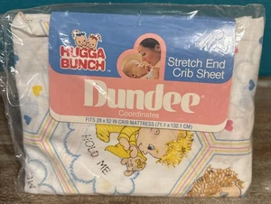 Vintage Hugga Bunch Dundee Stretch End Crib Sheet 28×52 New Package RARE 1984 - Bild 1 von 2