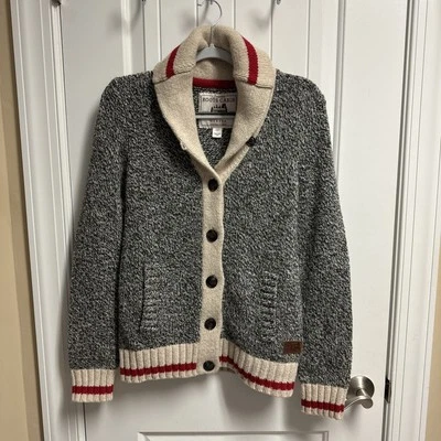 NWOT ROOTS Cabin Canada Cardigan Sweater Gray Knit Button Up Wool Blend Size S - Image 1 of 4
