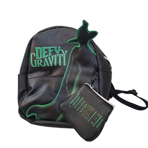 Wicked Defy Gravity Mini Backpack Purse & Coin Pouch Black Green Broadway NWOT - Picture 1 of 6