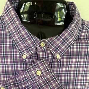 Polo Ralph Lauren Classic Fit kariert lila blau Knopfleiste XXL - Bild 1 von 4
