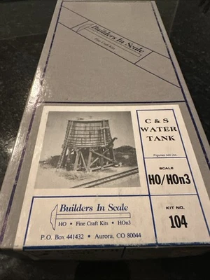 Builders in Scale HO Kit #104 C & S C&S Water Tank HOn3, HOn2, HOn30 NEW! - Image 1 of 4
