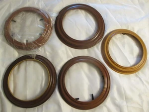 5 Vintage Van Hygan Smythe Wood Collector Plate Frames Round Opening - Picture 1 of 4