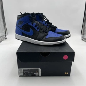 DS New Nike Air Jordan Retro 1 Mid Hyper Royal 2021 Size 8 Authentic Basketball  - Picture 1 of 7