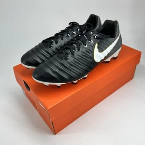 Size 8 Nike Tiempo Legacy III FG Black & White  Kangaroo Leather  897748-002 - Picture 1 of 7