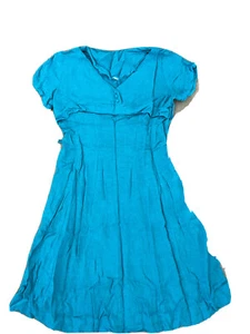 vintage dress Knee Length Turquoise Blue - Picture 1 of 5