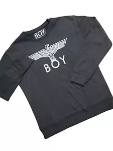 BOY London Boy Eagle Scribble Sweatshirt Size Sm Black White Minor Callouts - Picture 1 of 12