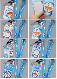 Lote Doraemon Azul Gato Llavero Cordón Acrílico Identificación Portainsignia Llave Cuello Correa - Imagen 1 de 8