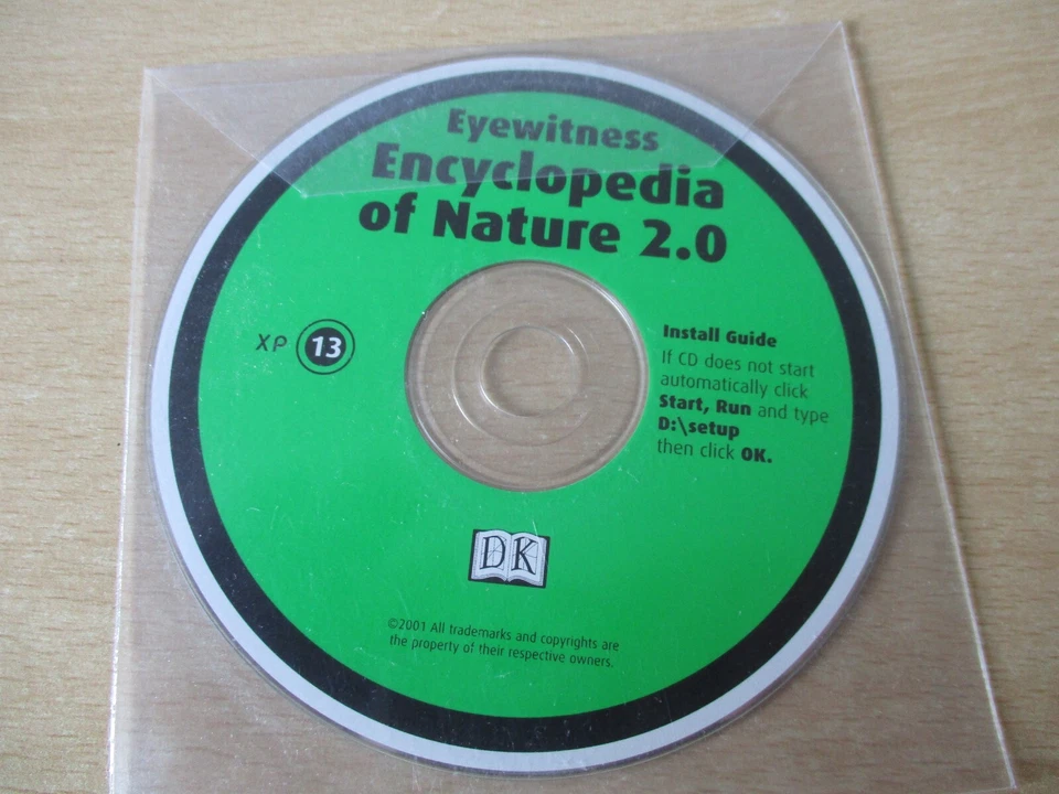 Eye Witness Encyclopaedia of nature 2001 CD-ROM, DK Software, XP13,TIME Computer - Image 1 of 1