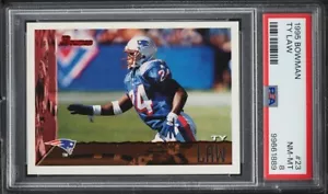 1995 Bowman Football Ty Law ROOKIE #23 PSA 8 - Picture 1 of 2