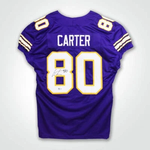 Cris Carter Signed Purple Pro-Style Football Jersey - Picture 1 of 3