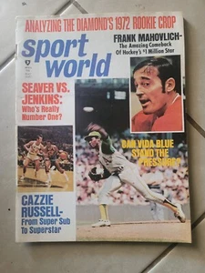 O1 1972 VIDA BLUE A’S April Sport World Magazine Baseball Basketball Hockey - Picture 1 of 2