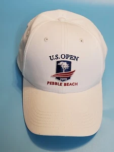 LOOK!! US Open 2019 Pebble Beach Hat WHITE Cap Adjustable Ball Cap - Picture 1 of 5