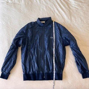 vintage izod lacoste bomber jacket full zip nylon - men's - M - blue - Picture 1 of 4