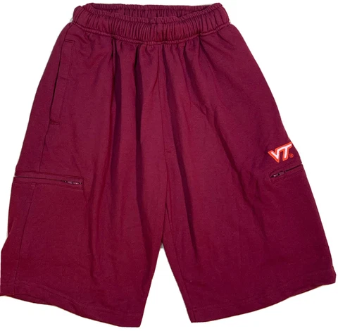 Virginia Tech Hokies Mens Shorts Basketball Maroon Embroidered Colosseum Medium Cover