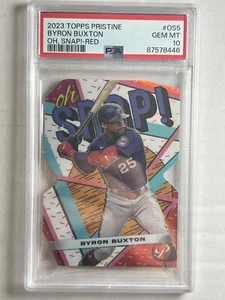 Byron Buxton - 2023 Topps Pristine Oh Snap! RED DIE CUT #/5 - PSA 10 TWINS SSP - Picture 1 of 2