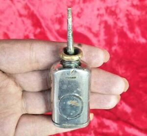 Original Old Antique Vintage Rare Miniature Brass Oil Can / Container , U.S.A