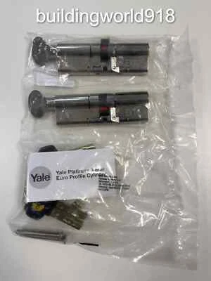 Yale Platinum 3 Estrellas Euro Bloqueo Pulgar Giro 50-45 Llavero Par Pack 6 Llaves Anti Snap