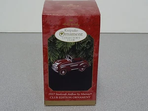 HALLMARK ORNAMENT COLLECORS CLUB EDITION 1937 STEELCRAFT AIRFLOW BY MURRAY - Picture 1 of 2