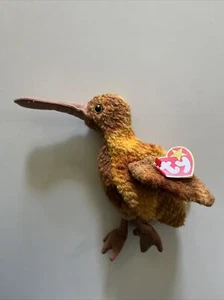 Ty Original Beanie Baby Beak The Kiwi Bird RARE Tag W/ Errors Vintage 1998 Star - Picture 1 of 13