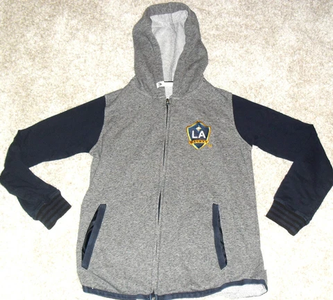 Los Angeles Galaxy Kids Youth Full Zip Hoodie Sweatshirt sz. Medium 10-12 Cover