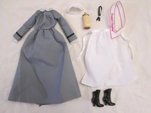 Barbie Florence Nightingale Inspiring Women Complete Outfit Nurse Lamp Apron Cap - Picture 1 of 7