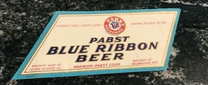 IRTP PABST BLUE RIBBON BEER BOTTLE LABEL THREE FOURTHS QUART PREMIER PABST BRG - Picture 1 of 1