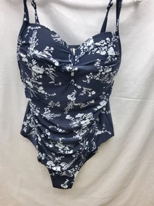 NIPTUCK Bathing Swimsuit One Piece Mono Meadow Black Size 12 - Picture 1 of 5
