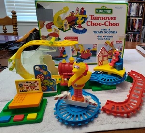 1993 Tyco Sesamstraße Turnover Choo Choo Spielzeug Zug mit Box UNVOLLSTÄNDIG - Bild 1 von 13