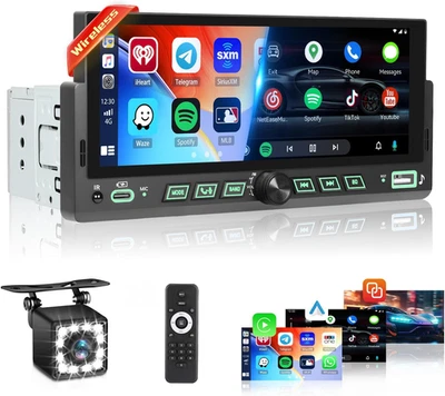 Radio Coche 1 DIN Con Carplay Inalámbrico Android Auto Con Pantalla Táctil De 6. - Imagen 1 de 4