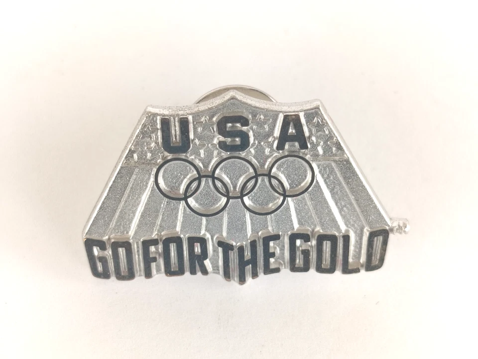 Olympic Hat Lapel Pin Balfour 592/500 Sterling Go For the Gold U.S.A.a - Image 1 of 3