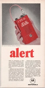 Motorola MAR-103 Dual Channel Alert Receiver Vintage Print Ad 1971 - Picture 1 of 1