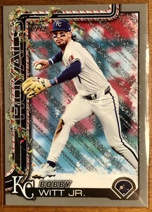 2025 Topps Holiday Bobby Witt Jr. Silver Glitter H100 Royals - Picture 1 of 2
