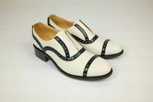NEW! THE OFFICE OF ANGELA SCOTT Womens Sz 11 MS. ARZNER White Leather Oxfords 41 - Picture 1 of 11
