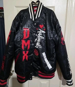 Satinjacke Aliyah DMX schwarz - Bild 1 von 9