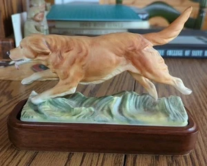 Beautiful ROYAL WORCESTER DOG THE GOLDEN RETRIEVER SPORTING DOGS DORIS LINDER - Picture 1 of 8