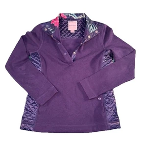 Tommy Bahama Women’s Aruba Quilted Half-Snap Sweatshirt In Navy Size XXS TTP - Picture 1 of 7