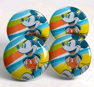 Disney Mickey Mouse Melamine Dinnerware Set 4 Plates Trudeau Kitchen Core  - Picture 1 of 9