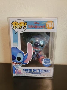 Funko Pop! Stitch on Tricycle Funko Exclusive w/ 0.5mm Protector - Picture 1 of 7