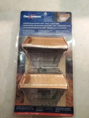 DECKORATORS 2-Pack Copper Solar LED Outdoor Accent Light (2700 K) #96133 1.2-Lumen 1-Watt