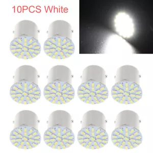 10X White 1156 BA15S 22-SMD LED Light bulb Turn Signal Backup Lamp P21W 382 7506 - Picture 1 of 10