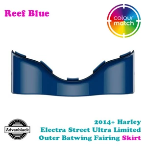 Reef Blue Outer Batwing Fairing Skirt fit 14+ Harley Ultra Limited - Picture 1 of 6