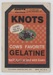 1974 Topps Wacky Packages Series 8 Knots Gelatine 0s4