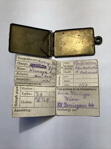 Militaria Österreich Ungarn Erkennungsmarke Legitimationsblattkapsel 1898 k.u.k - Imagen 1 de 10