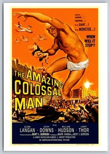 Vintage Sci-Fi Marvel trifft Horror erstaunlicher kolossaler Mann Filmplakat Postkarte. - Bild 1 von 2