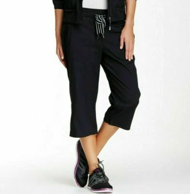 MSP BY MIRACLESUIT CASUAL CAPRI PANTS BLACK SZ L WORK OUT & YOGA EXERCISE NWT - Image 1 of 4