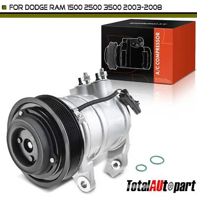 Compresor de aire acondicionado con embrague para Dodge Ram 1500 2500 3500 2003-2008 V8 5,7 L 10S17E Foto 1 de 4