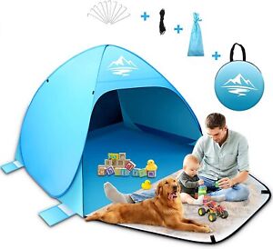 BFULL  PupUp Beach Tent for 2-4 Man Sun  Anti UV Compact Garden Camping Tent