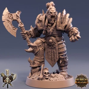 Lord Primo, Wargames Fantasy RPG DnD Orco Miniatura Orco Capitán Soldado con Hacha - Imagen 1 de 3