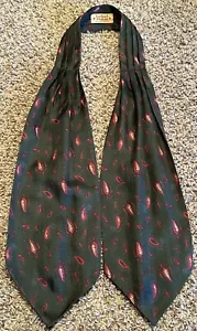 Cravatta vintage Ascot cravatta 100% seta Hurlburt Hingham Massachusetts Paisleys - Foto 1 di 12