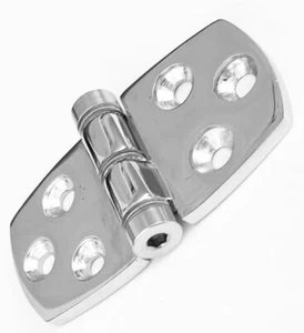 Two Heavy Duty SS Top Mount Marine Friction Standard Hinge 3" L x 1.5" W - Picture 1 of 2